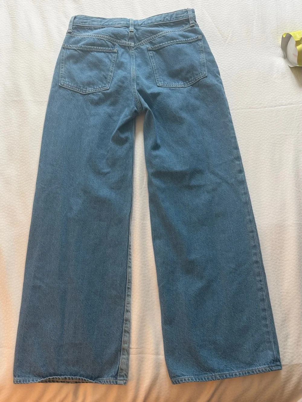 Old Navy Two-Tone Wide Leg Jeans in Light Blue and Dark Blue
